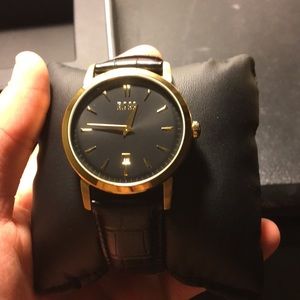Hugo Boss Black and Gold Dress Watch with Box